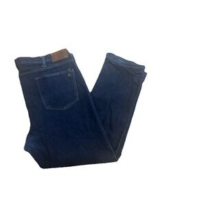 Blake Shelton‎ Lands End Denim Jeans 46X29 Dark Wash Western Stretch Straight